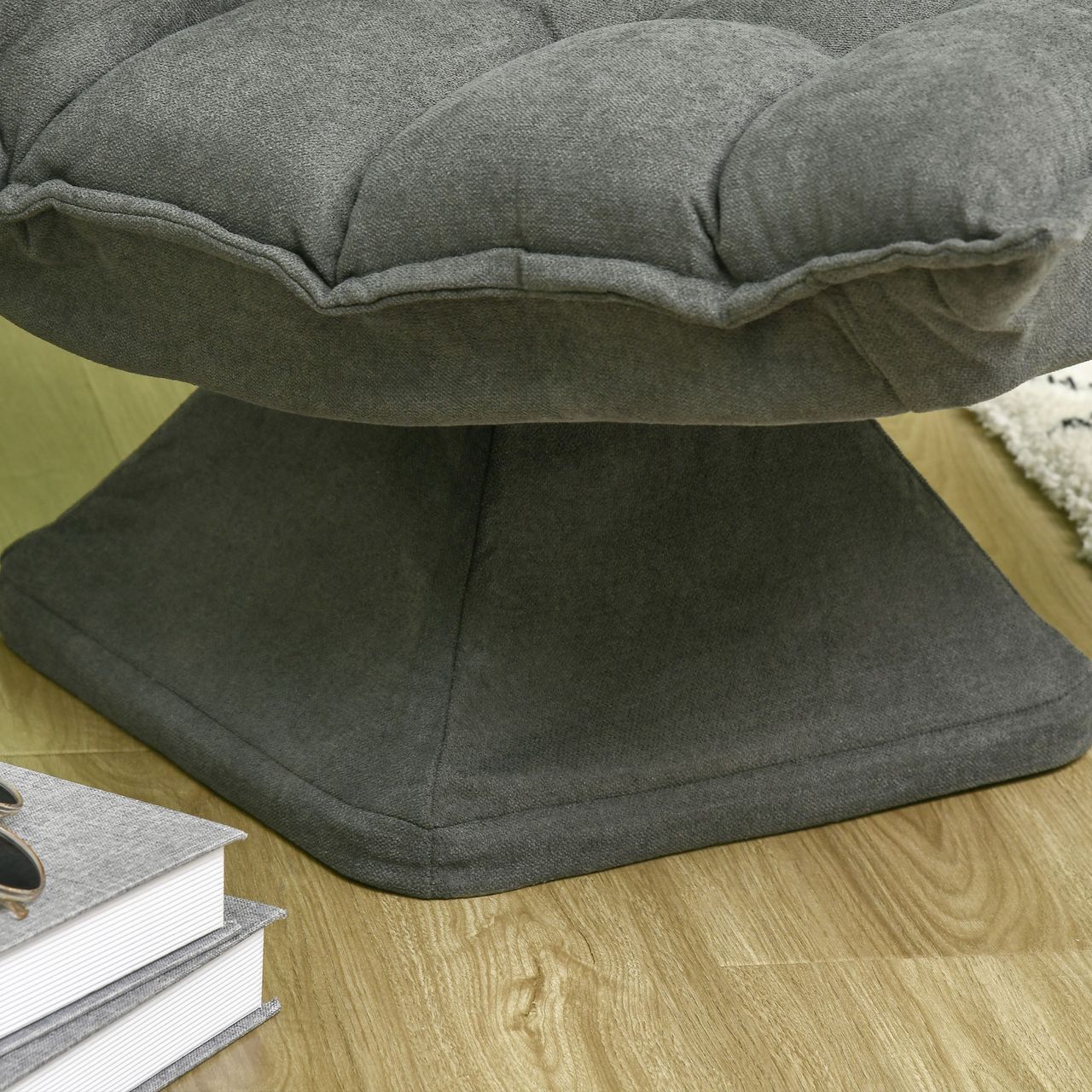 HOMCOM Bodenstuhl Bodensofa mit Verstellbarer Rückenlehne für Wohnzimmer, Büro