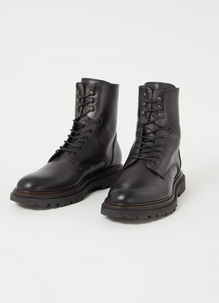 Buty skórzane Giorgio Army ze sznurowaniem