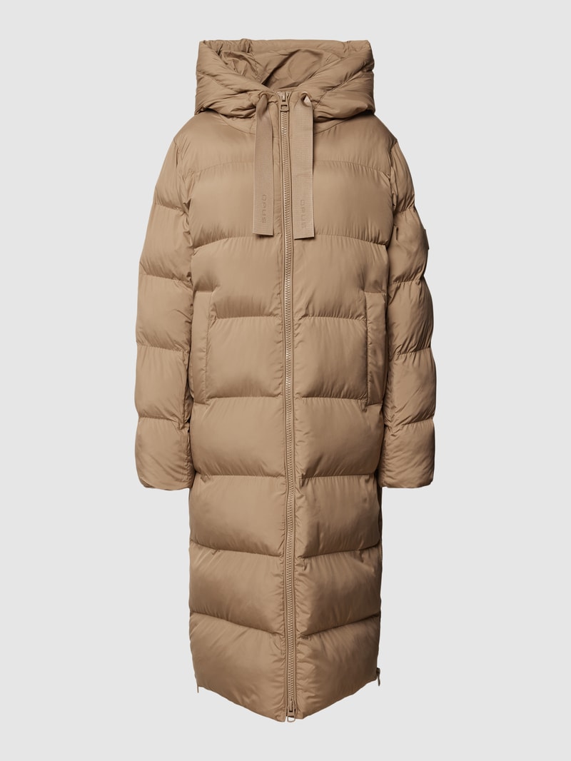 Steppmantel mit Label-Detail Modell 'Habine' in camel
