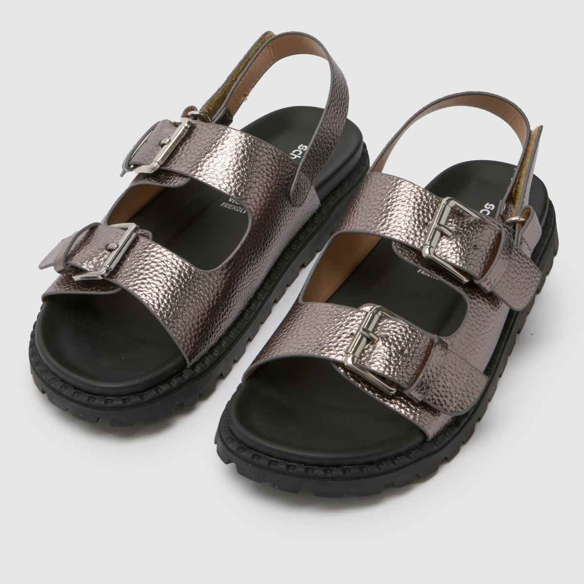 Schuh silverfärgade Tyra grova flickor/ungdomssandaler