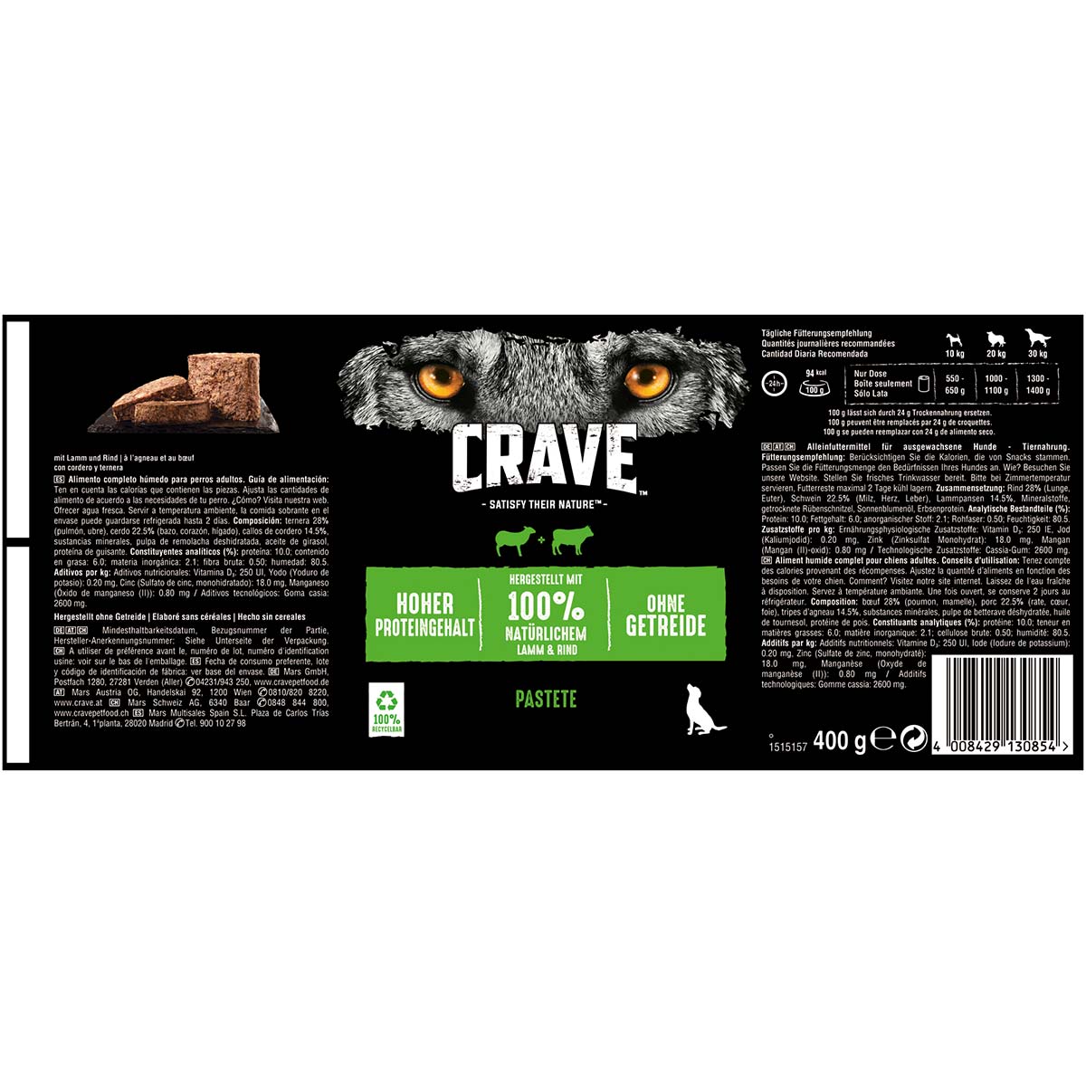 CRAVE Adult Pastete Multipack 6x400g günstig kaufen bei ZooRoyal
