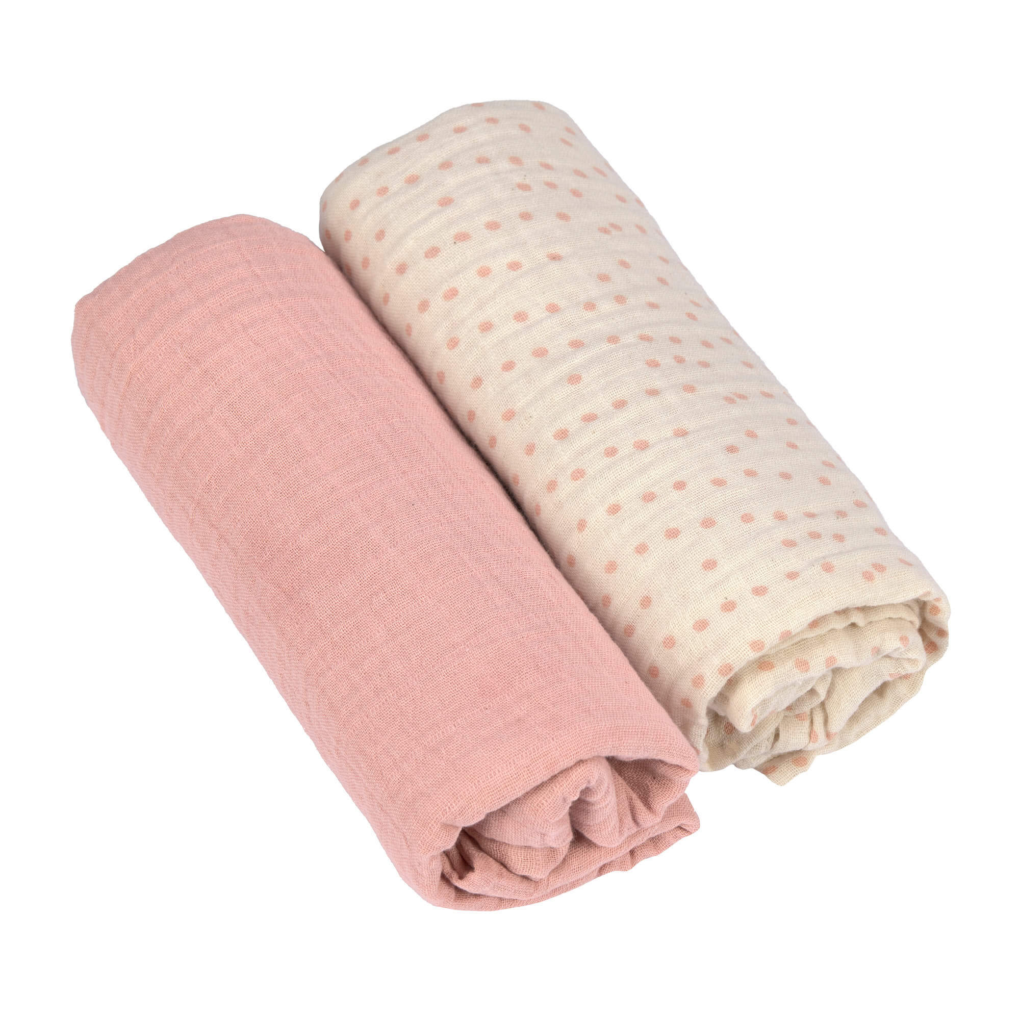 Mulltücher 2er Set L, Rosa