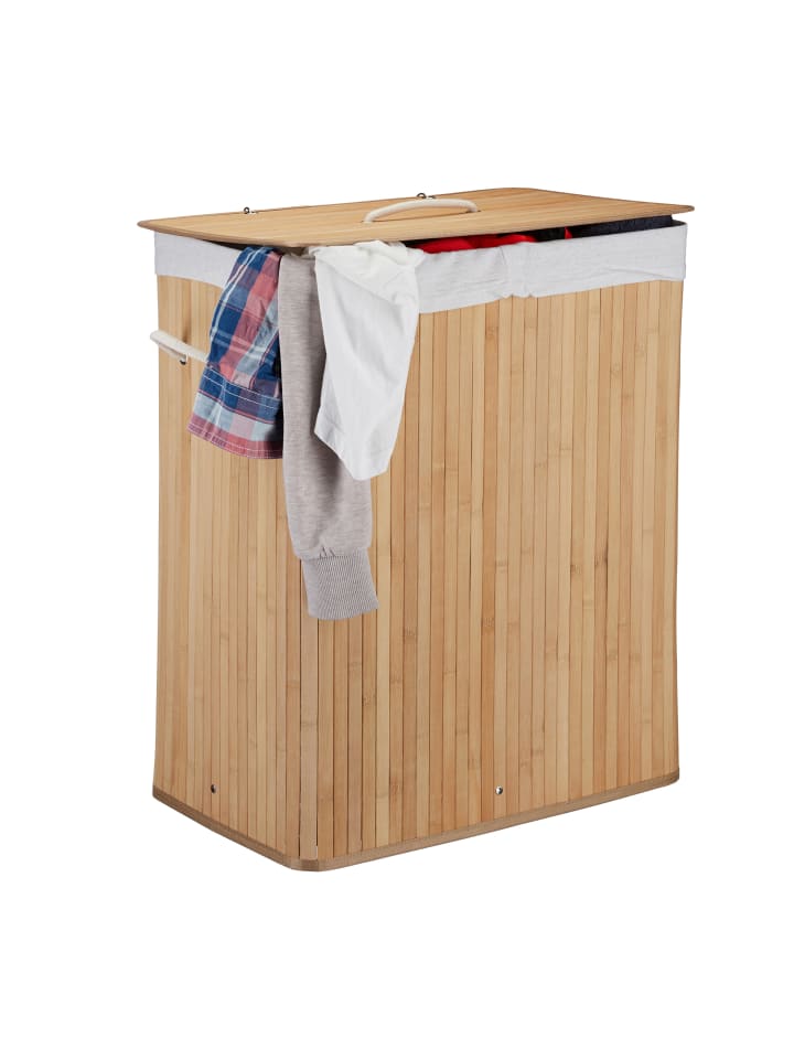 relaxdays Wäschekorb Natur - (B)55 x (H)63 x (T)35 cm günstig kaufen onesize