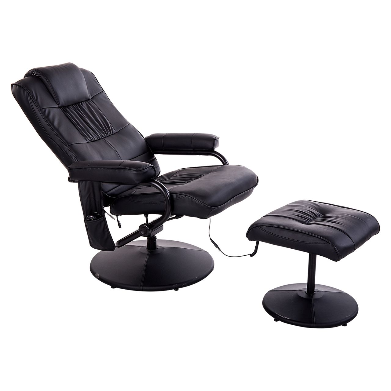 HOMCOM Massagesessel Relaxsessel Fernsehsessel TV Sessel Schwarz 77 x 84 x 95 cm