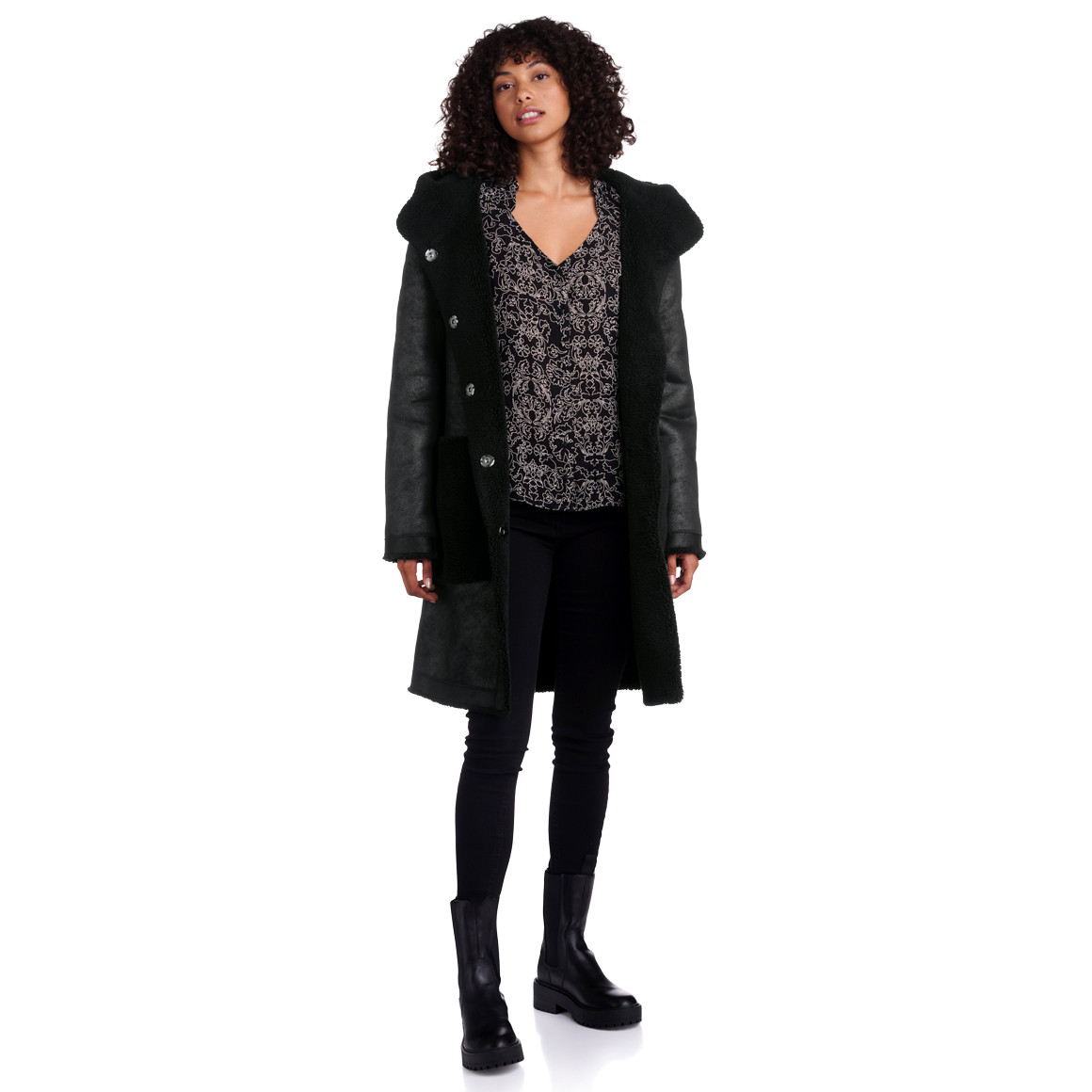 Damen Wendemantel mit Wendefunktion