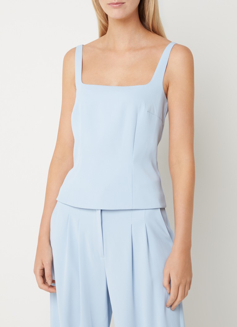 French Connection Harry top with rectangular neckline