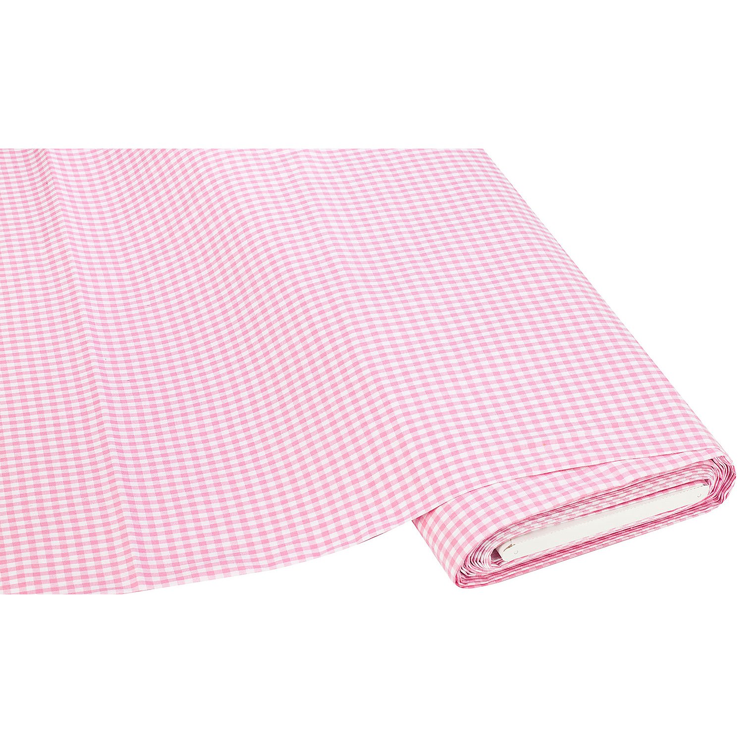 Buntgewebtes Vichykaro 5 x 5 mm, rosa/weiß