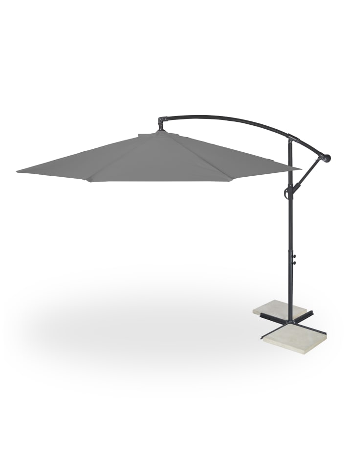 relaxdays Ampelschirm in Grau - Ø 300 cm günstig kaufen onesize