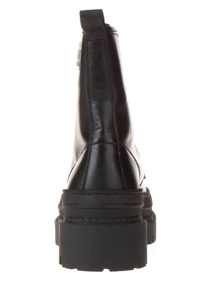 Tommy Hilfiger Shoes Leder-Boots in Schwarz günstig kaufen