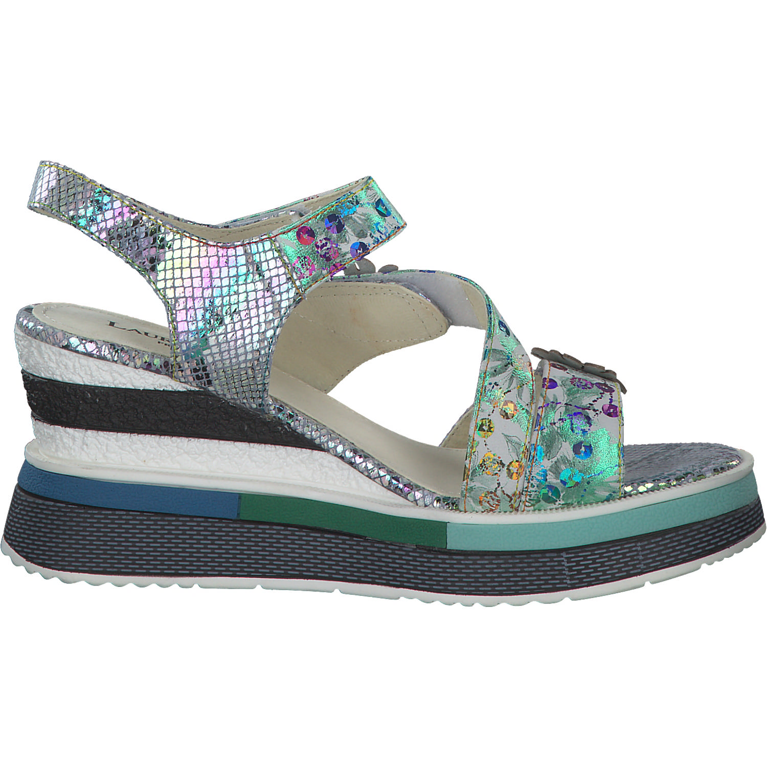 Laura Vita Dacddyo 07, Plateau-Sandaletten, Damen, blanc