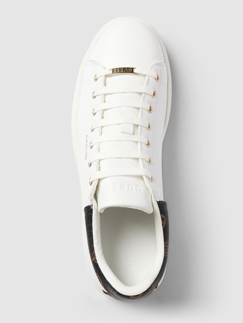 Sneaker mit Label-Print Modell 'VIBO' in weiß