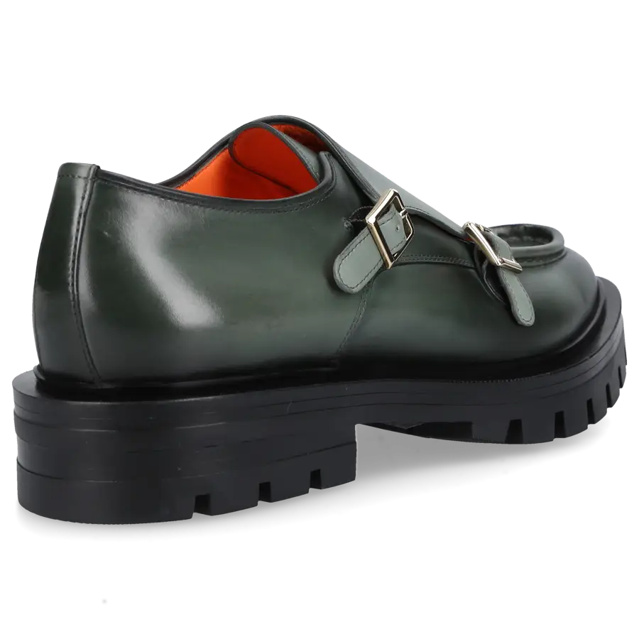 Santoni - Monk Schuhe 59605 Kalbsleder - grün