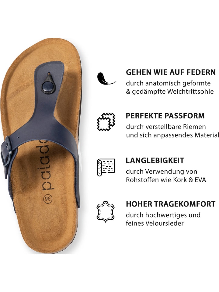 palado Zehentrenner in Basic Matt Blau günstig kaufen