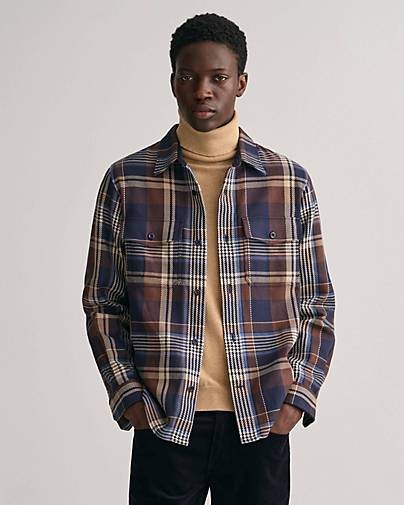 GANT Herren Hemdjacke HEAVY TWILL CHECK OVERSHIRT