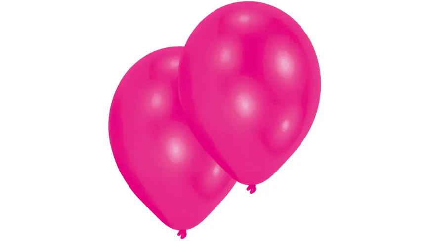 Amscan - 10 Latex Ballons hot pink 27,5cm