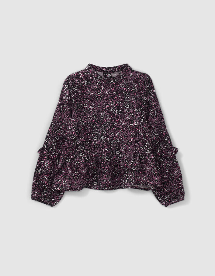 Blouse rose LENZING™ ECOVERO™ imprimé cachemire fille