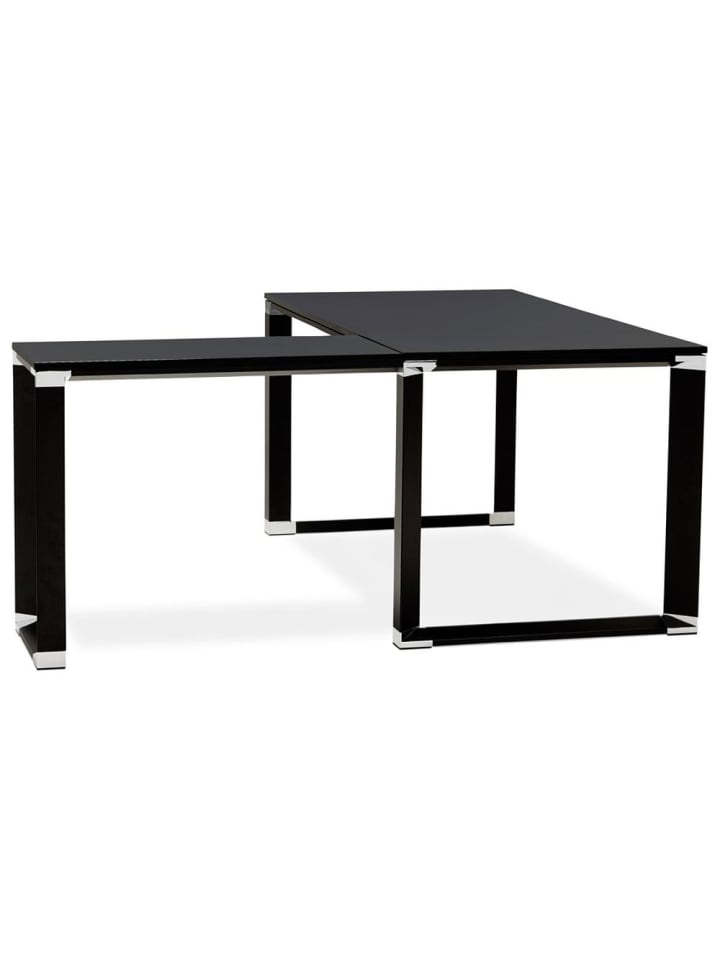 KADIMA DESIGN Eckschreibtisch 170x160 cm ergonomisch kompakt, Schreibtisch in Schwarz günstig kaufen