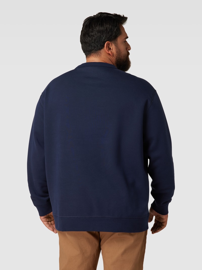 PLUS SIZE Sweatshirt mit Logo-Stitching in marineblau