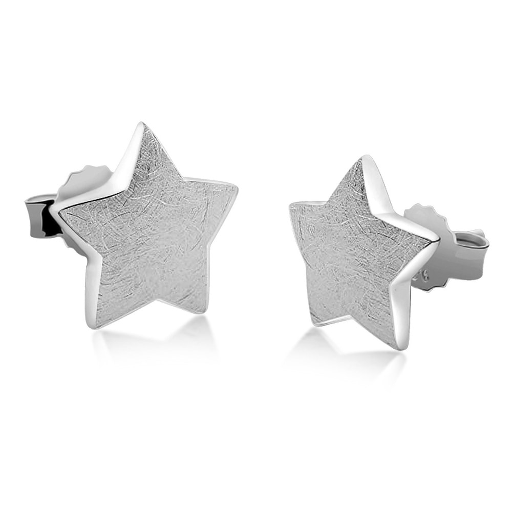 Nenalina Nenalina Boucles d'Oreilles Stecker Stern Astro Look 925 Sterling Silber Boucles d'oreilles