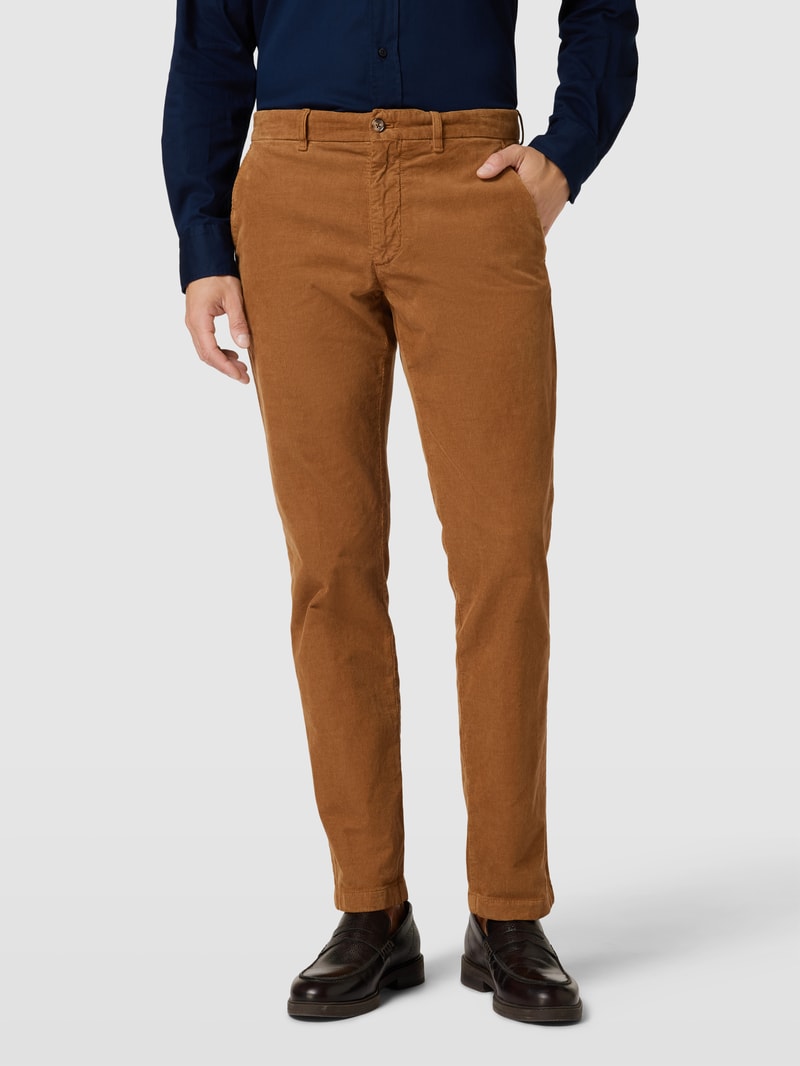 Cordhose mit Logo-Stitching Modell 'DENTON' in camel