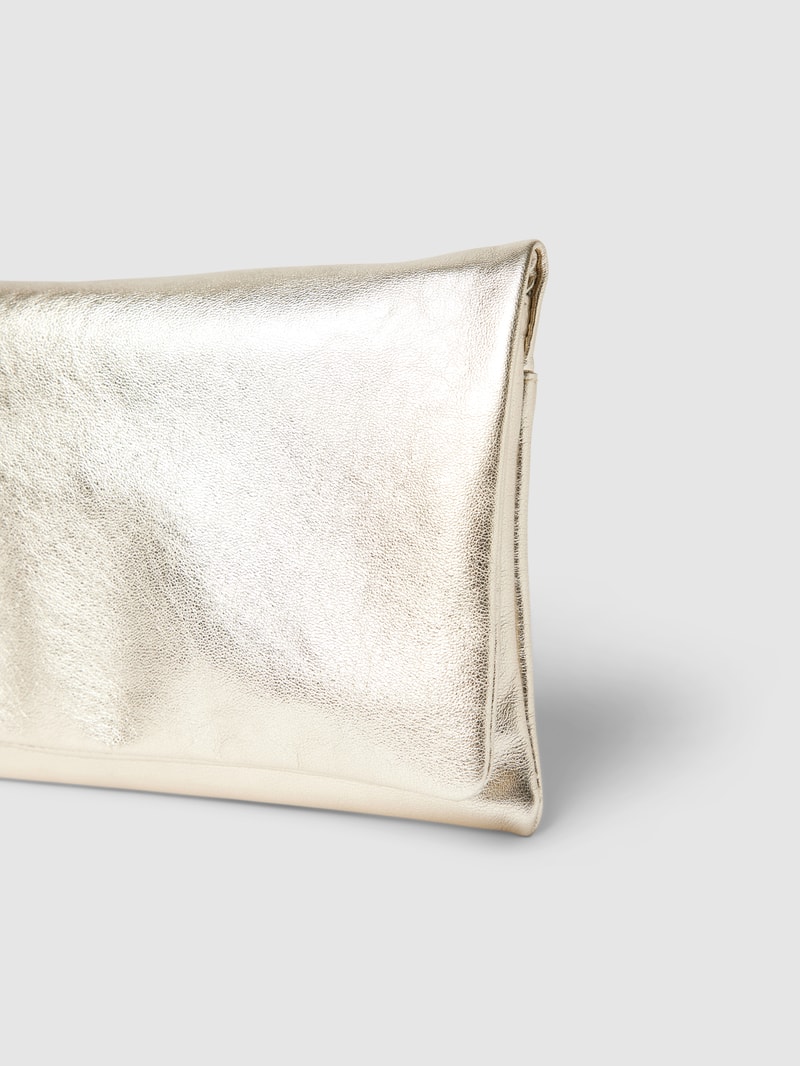 Clutch im Metallic-Look Modell 'Mimosa' in gold