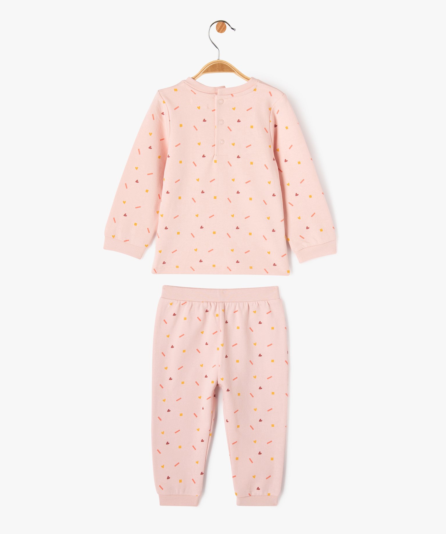 Pyjama 2 pièces en molleton doux et imprimé bébé fille multicolore | GEMO