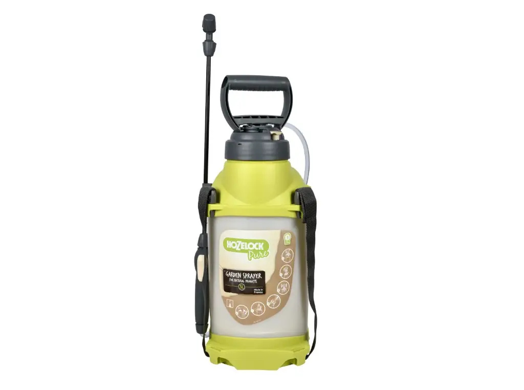 Pulverizator cu presiune Hozelock 100-101-531 Pure T7 cu oțet, capacitate 7l, până la 210 m², pentru utilizare cu oțet