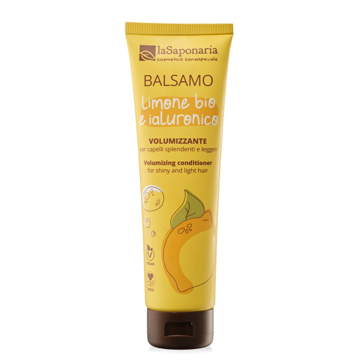 Balsam volumizant pentru păr și scalp - Lămâie organică și acid hialuronic - Balsam volumizant pentru păr