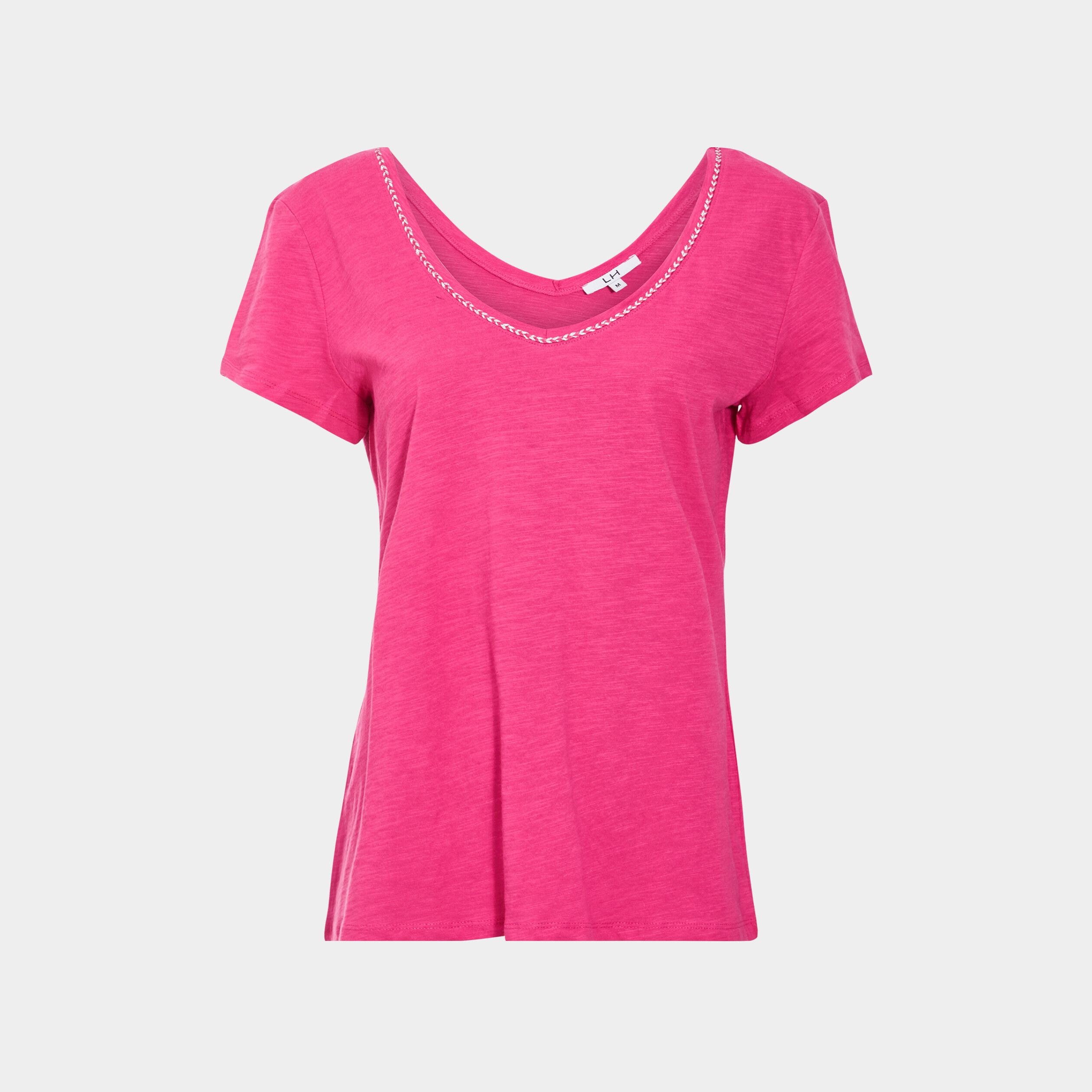 T-shirt à manches courtes rose fushia femme | La Halle