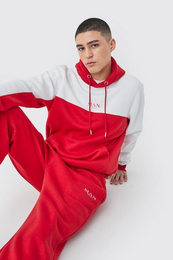 Man Official Colorblock Trainingsanzug mit Kapuze