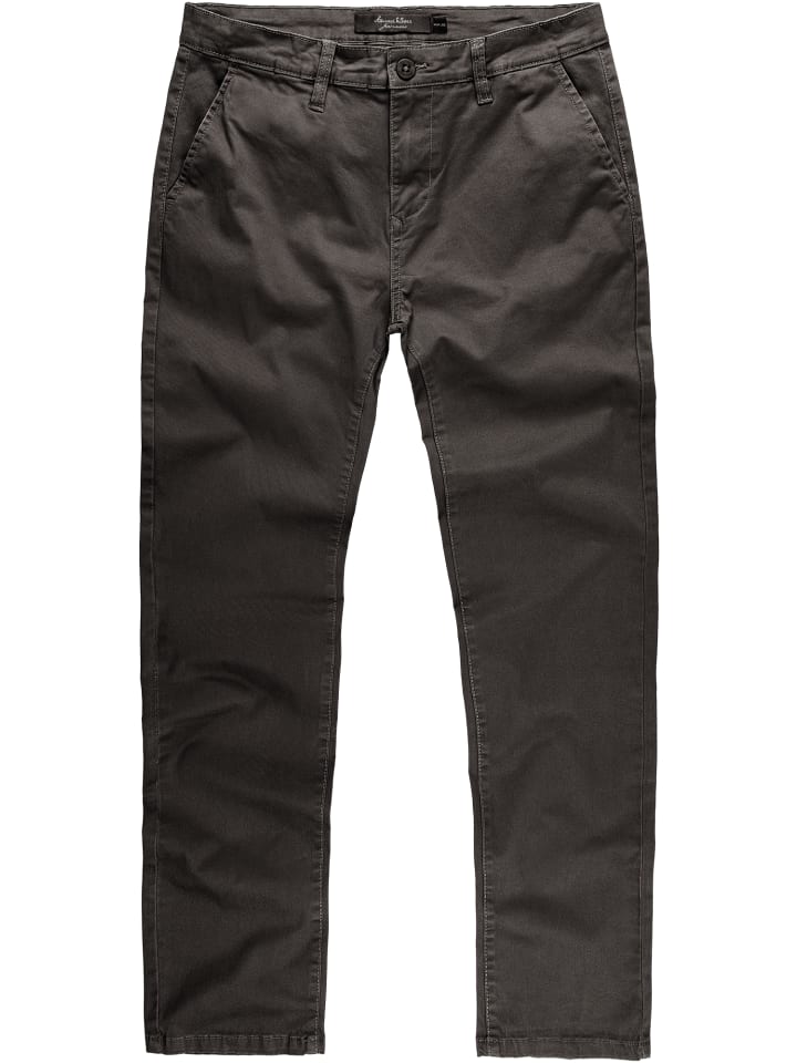 Amaci&Sons Slim Fit Chino mit Stretch WASHINGTON in Anthrazit günstig kaufen