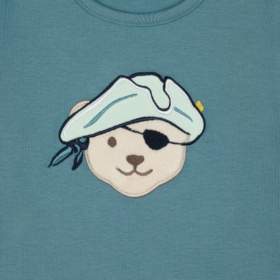 T-Shirt langarm, mittelblau für Jungs