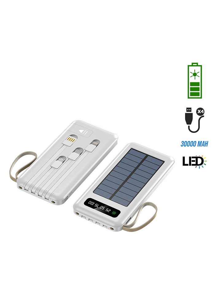 SmartCase Solar-Powerbank in Weiß - 30.000 mAh günstig kaufen onesize
