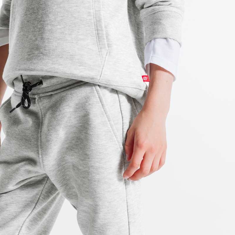 Pantalon de jogging en molleton gris garçon