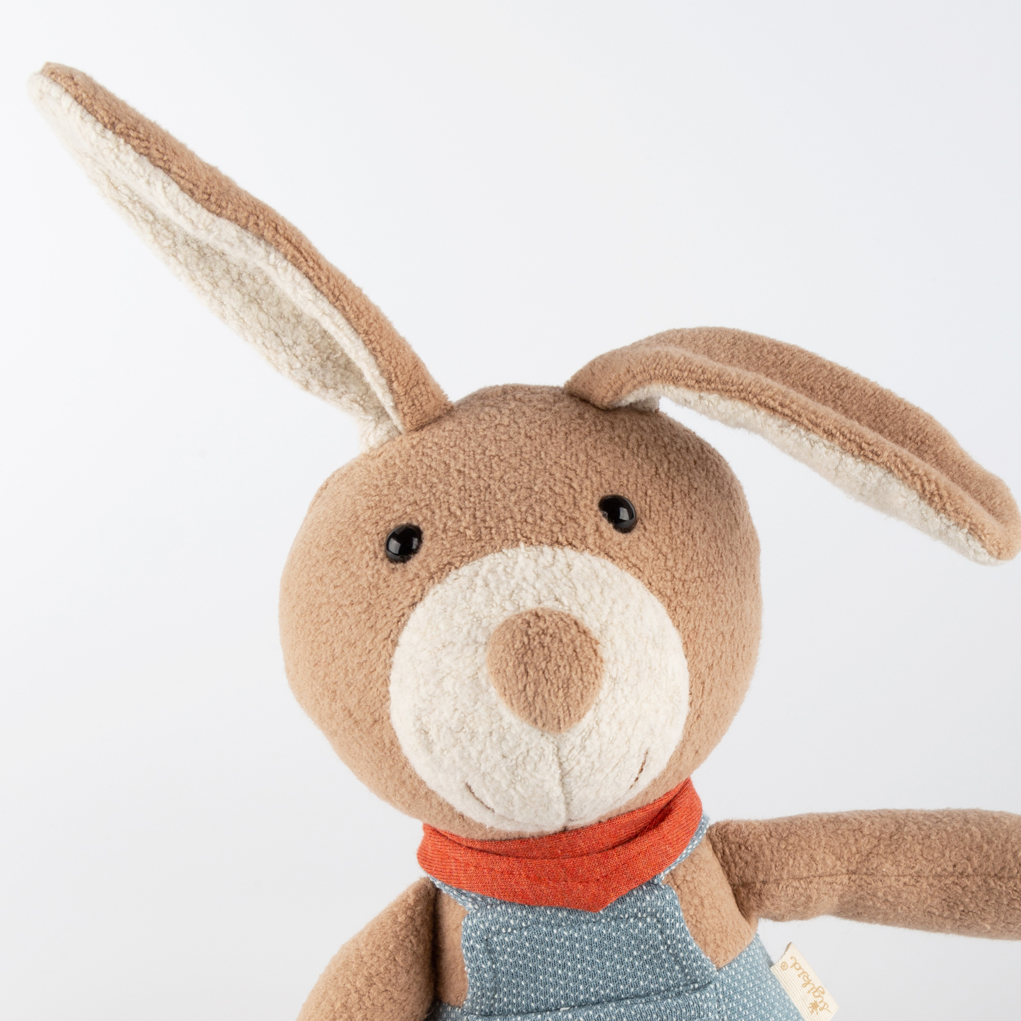 Kuscheltier Hase mit Latzhose, blau