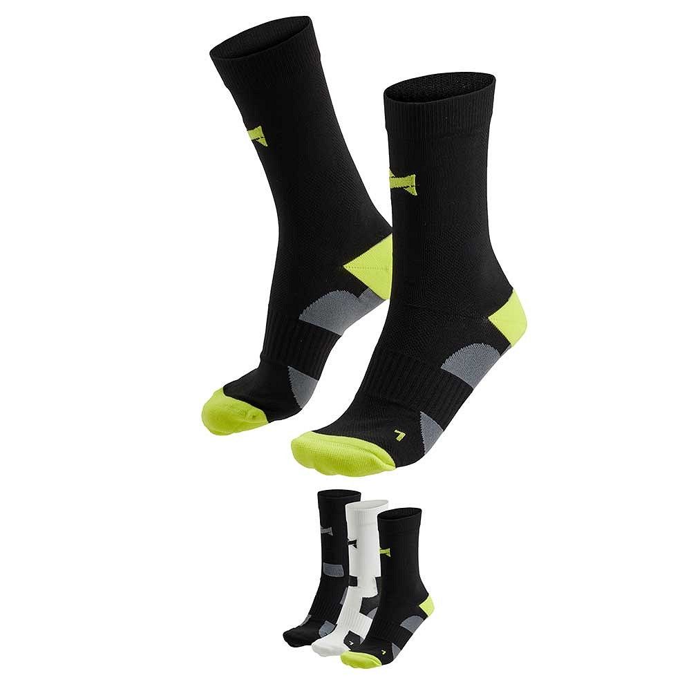 Xtreme 9 Paar Multi Black Crew Radsocken