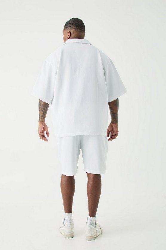 Plus kurzärmliges Hemd & Shorts