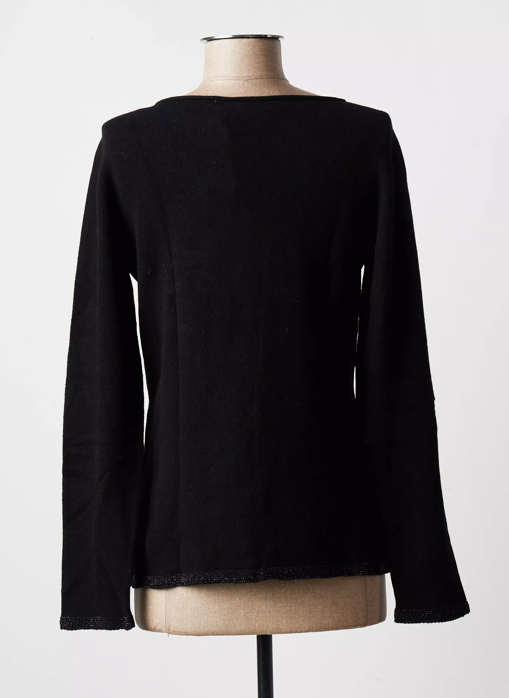 Blanc Boheme Pulls Femme couleur noir