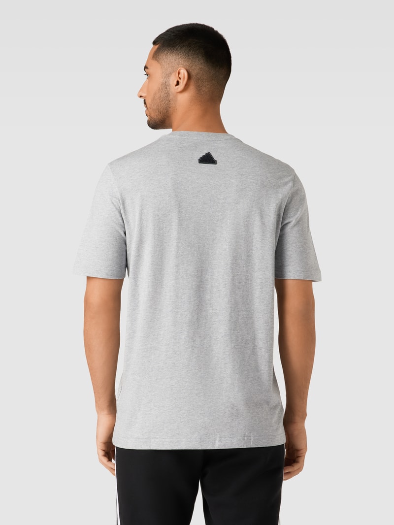 T-Shirt mit Logo-Print in hellgrau