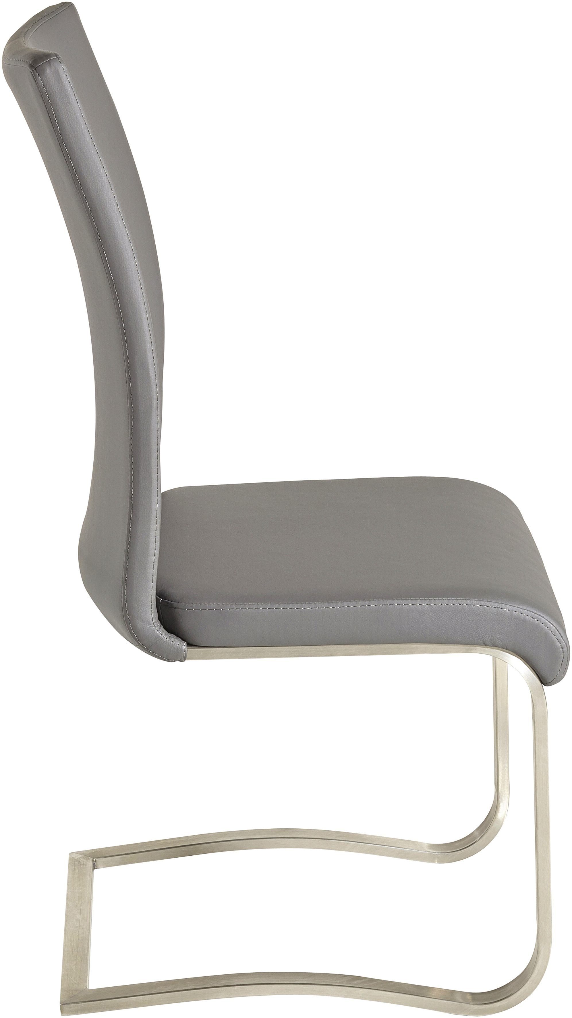 MCA furniture Freischwinger Arco (Set, 2 St), Stuhl mit Echtlederbezug, belastbar bis 130 Kg