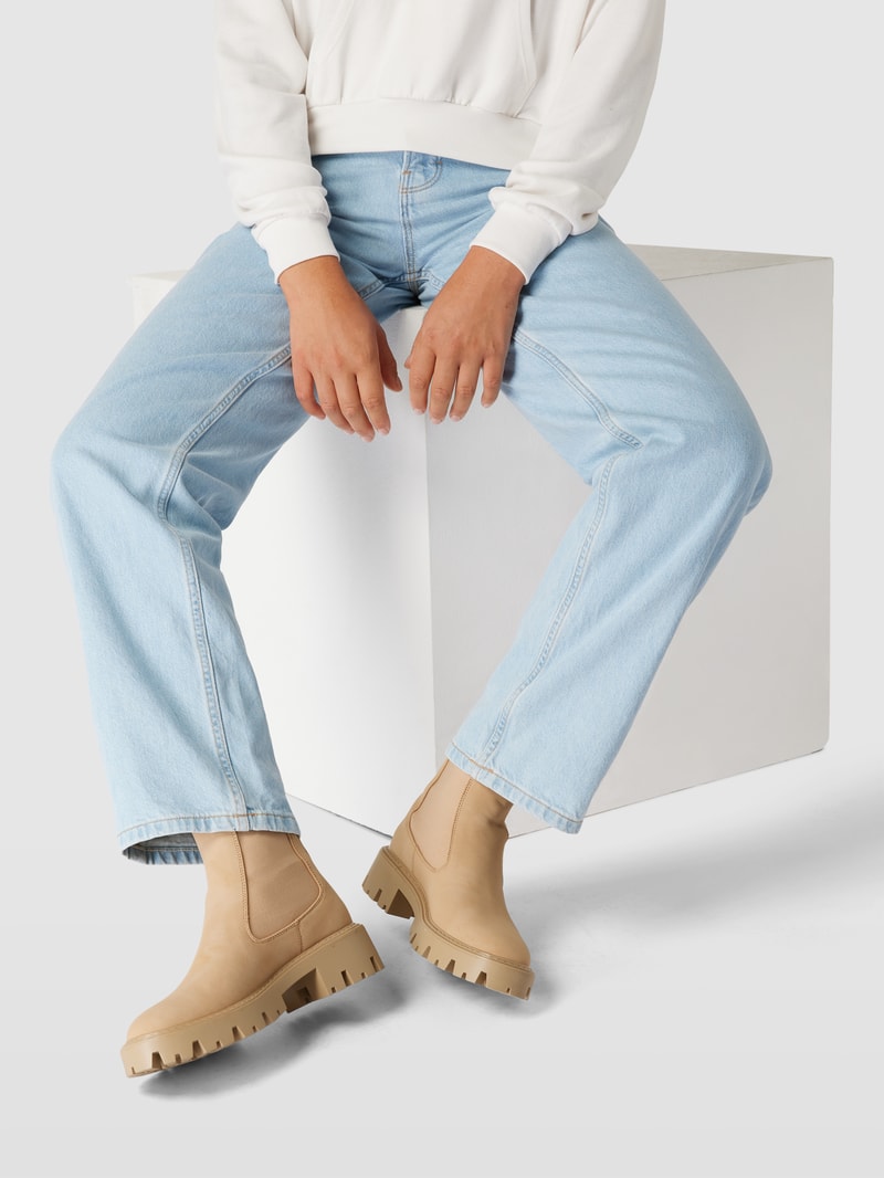 Chelsea Boots mit Gummieinsatz Modell 'BETTY' in sand