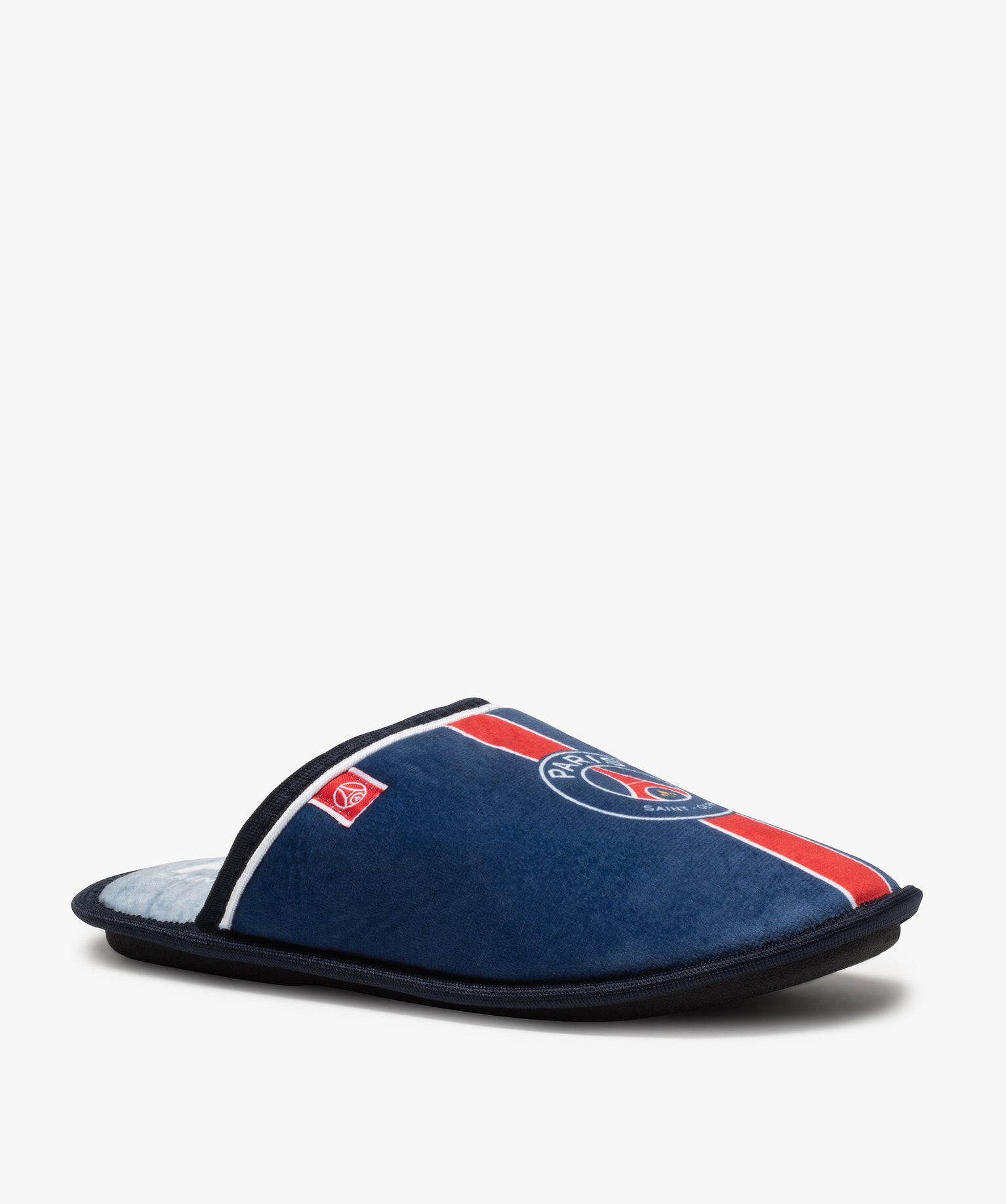 Chaussons homme mules plates en velours – PSG Foot | GEMO