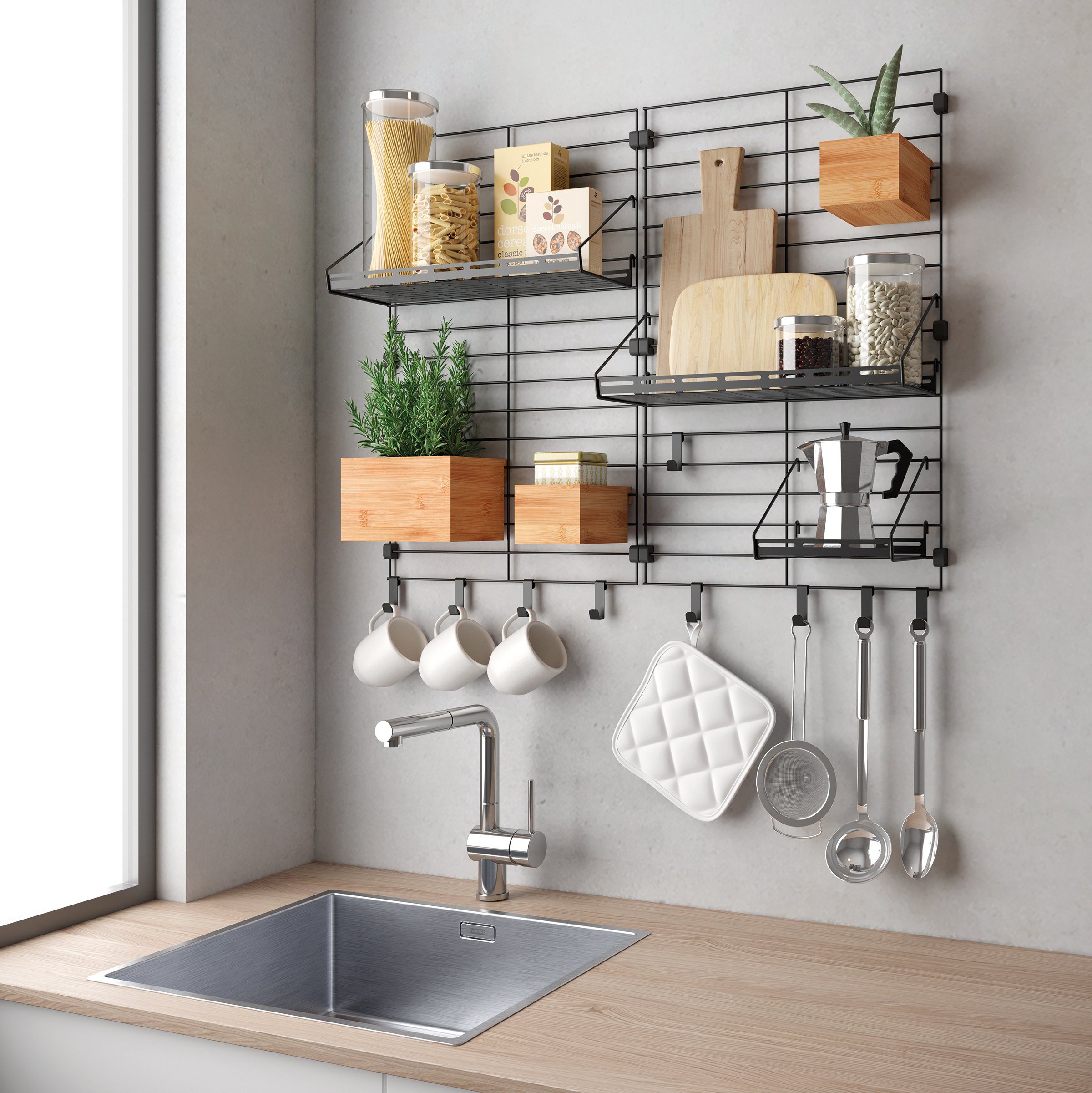 Metaltex Regalelement Mural line, Set 1-tlg., individuell erweiterbar
