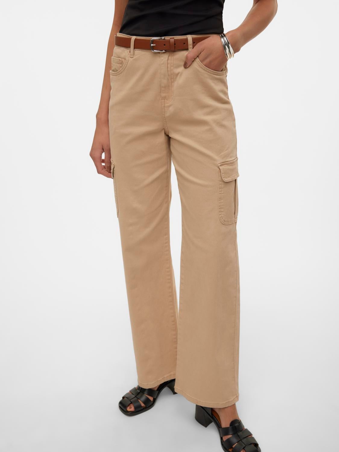 VMTESSA Hohe Taille Weit geschnitten Jeans