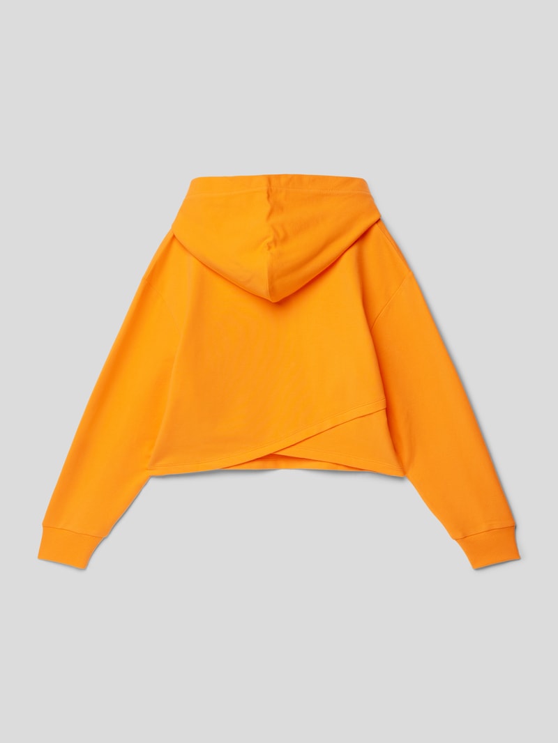 Hoodie mit Label-Detail in orange