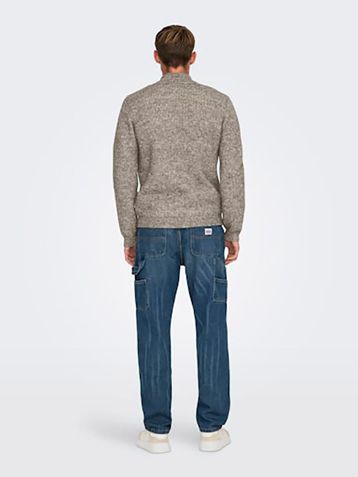 ONLY & SONS Pullover in Taupe günstig kaufen