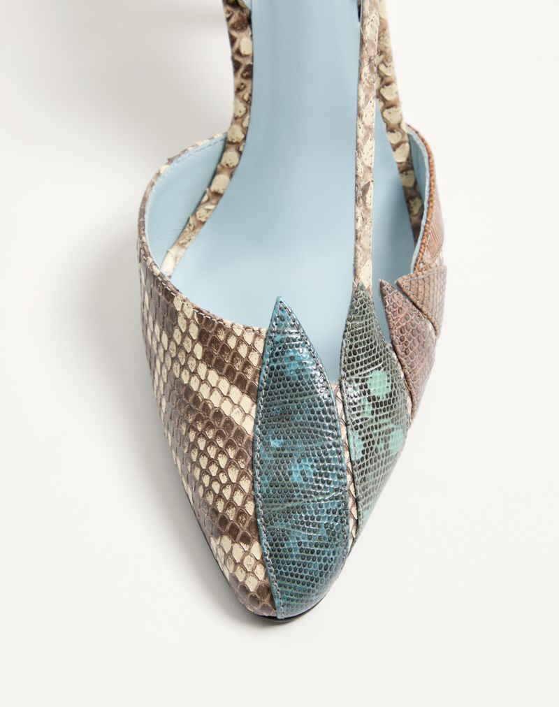 Bomba Foliefoliage Python Slingback 90mm