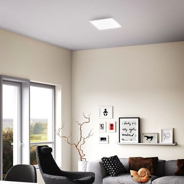 B.K.Licht Deckenleuchte LED Panel Decke eckig Ultra-Flach 29x29 cm Büro Weiß - BKL1325, LED fest integriert, Neutralweiß, 4000K moderne Deckenlampe 12W 1300lm Küche Wohnzimmer