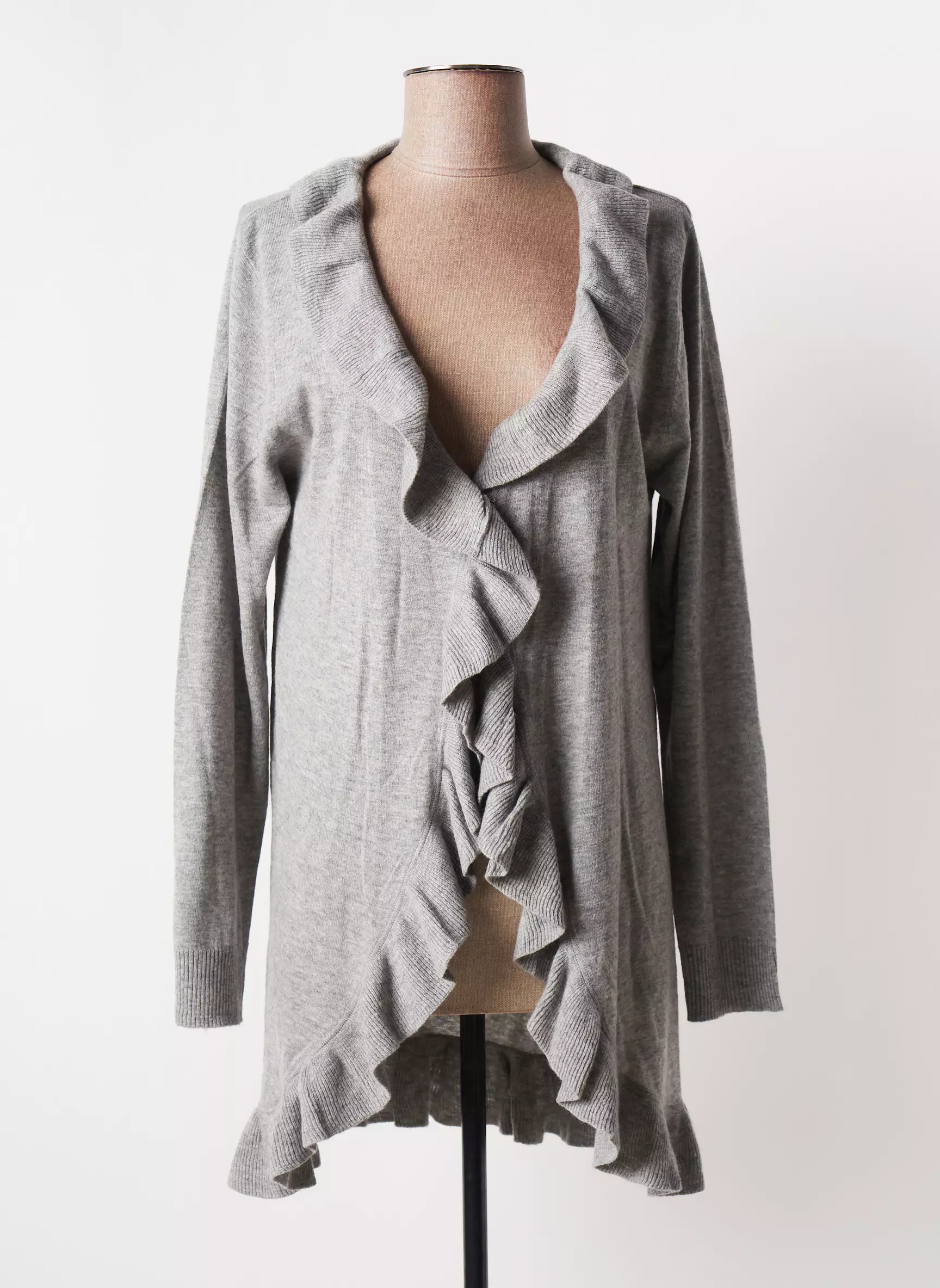 Soie Pour Soi Cardigans Femme couleur gris