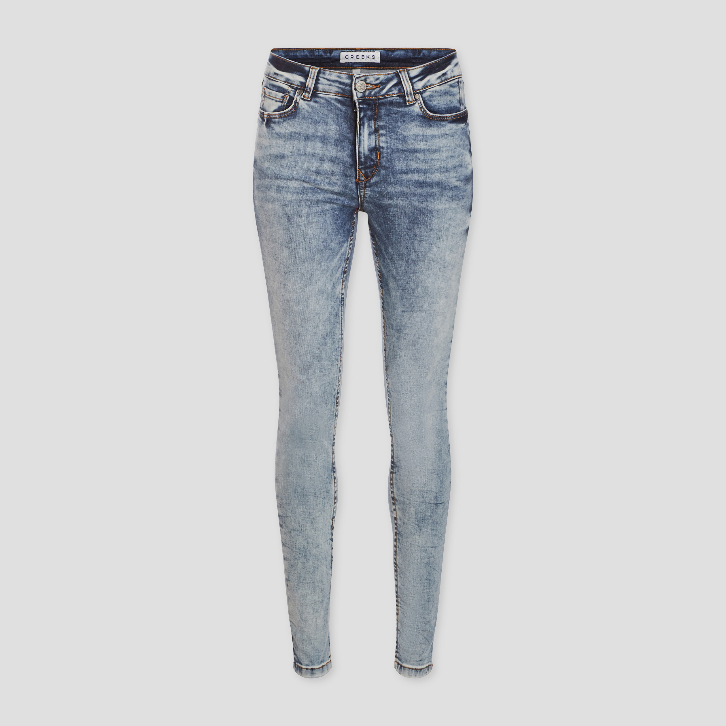 Jeans skinny délavé Creeks denim double stone femme | La Halle